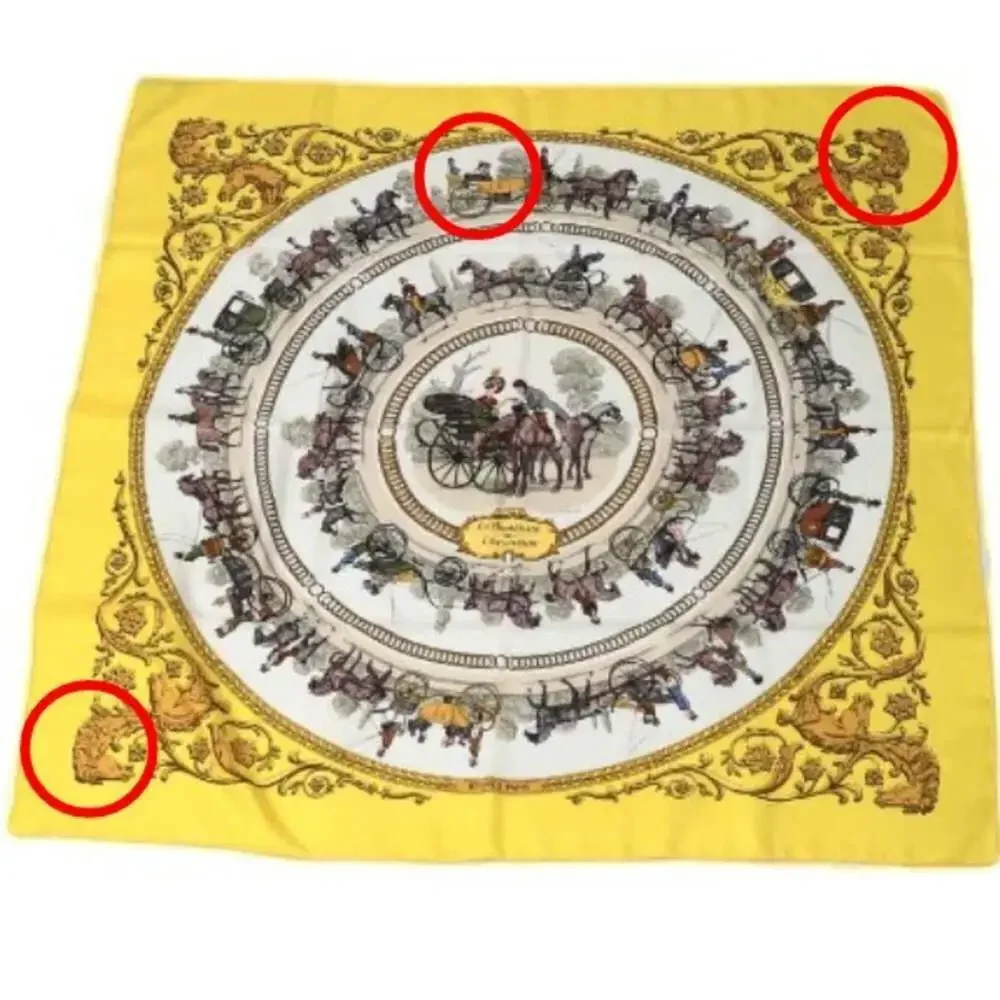 HERMES Authentic Yellow Scarf - Picture 7 of 13